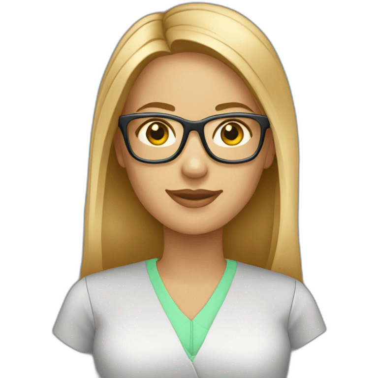 data analyst intern with glasses female emoji