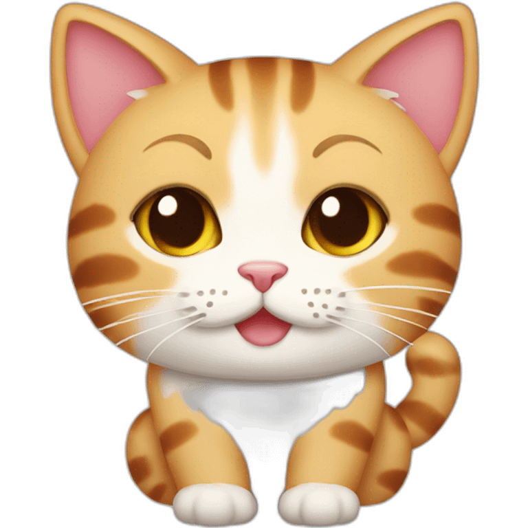 Cute Cat in Japan emoji