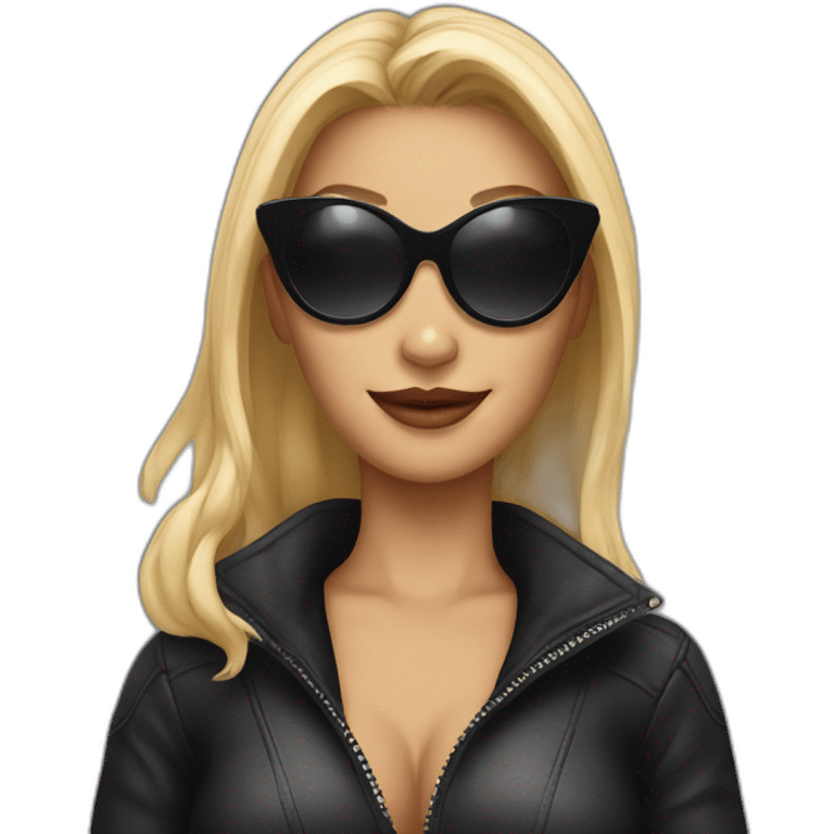 Cat woman with sunglasses emoji