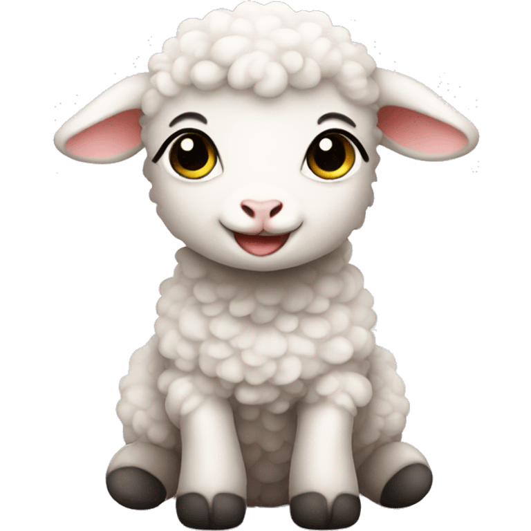 Cute baby lamb emoji