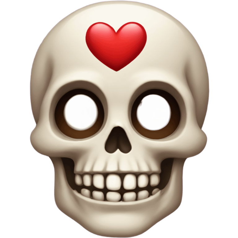 Calavera con ojos de corazòn emoji