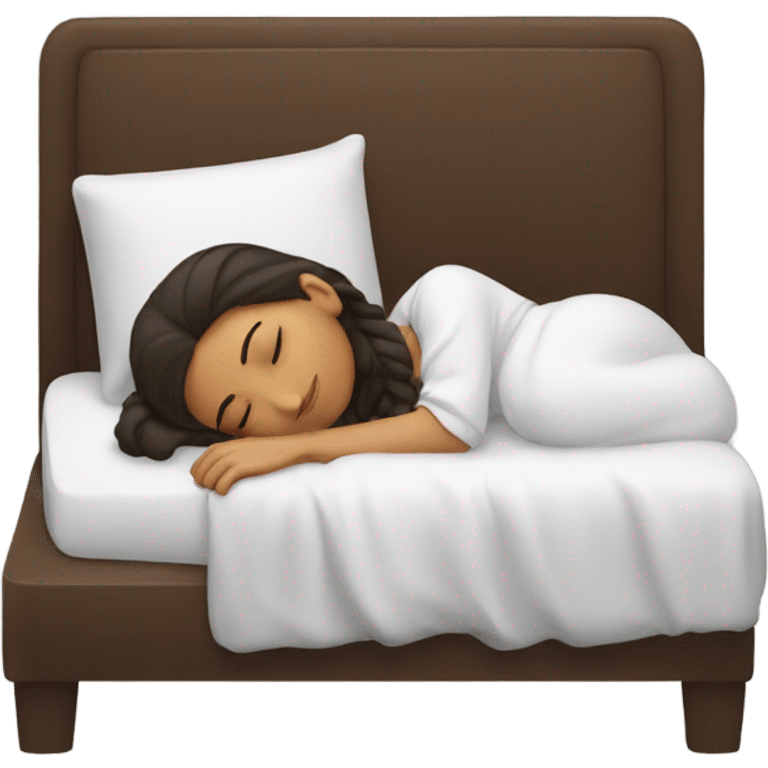 Brunette girl sleeping emoji