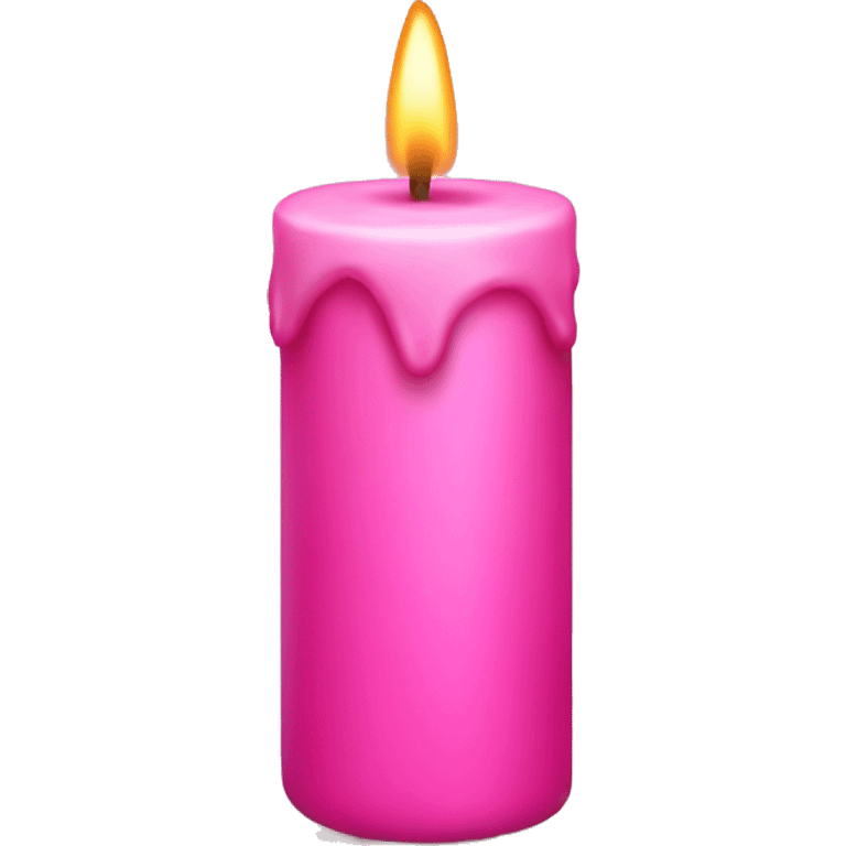 Pink Christmas candle  emoji