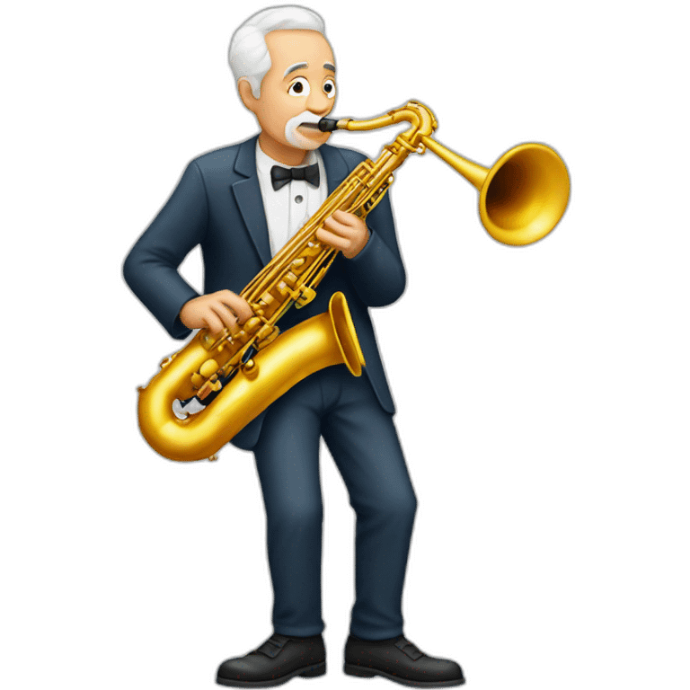 saxophonist old man emoji