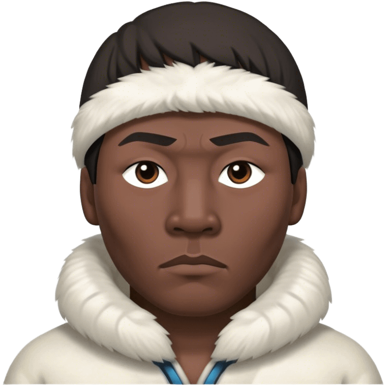 Inuit men photorealistic serious emoji