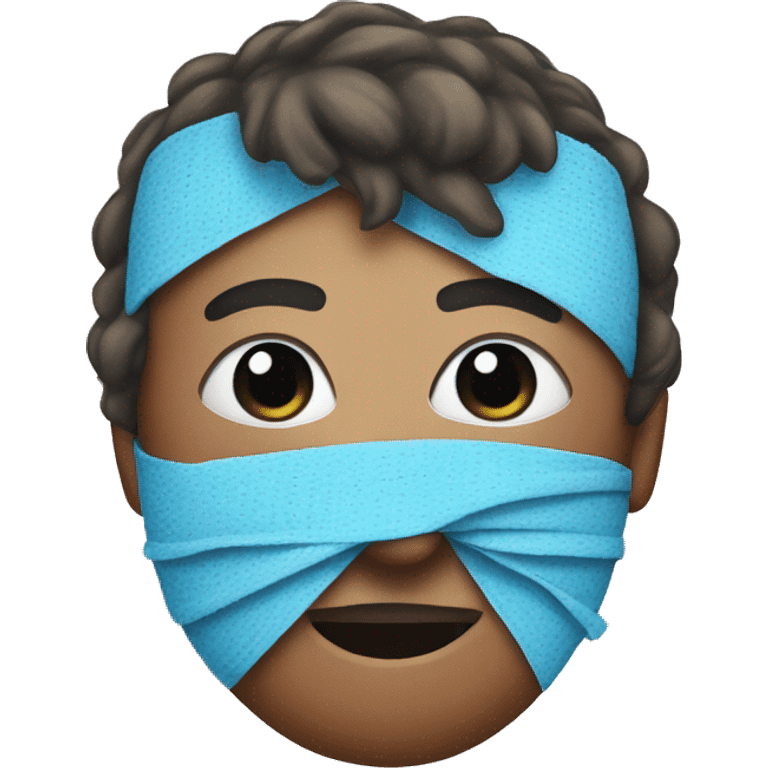 Blue hear with bandage emoji