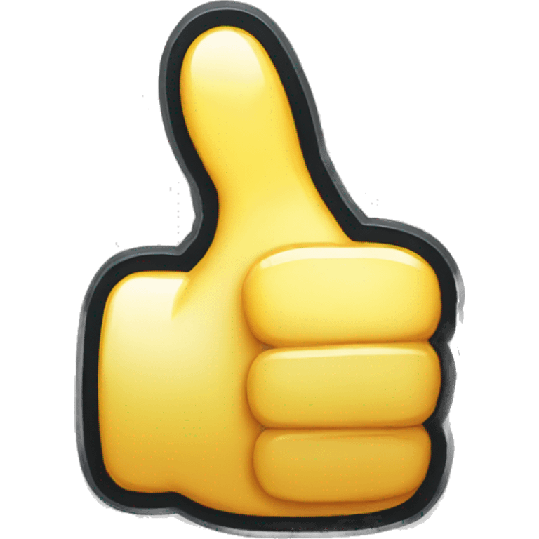 shiny thumbs up sticker emoji