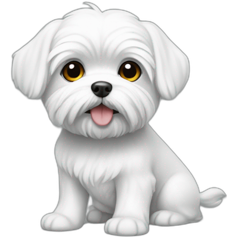 6 pound maltese with short hair emoji