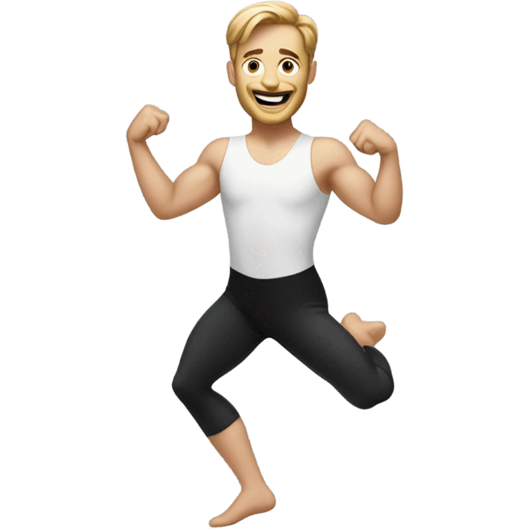 colin hogan in a leotard dancing  emoji