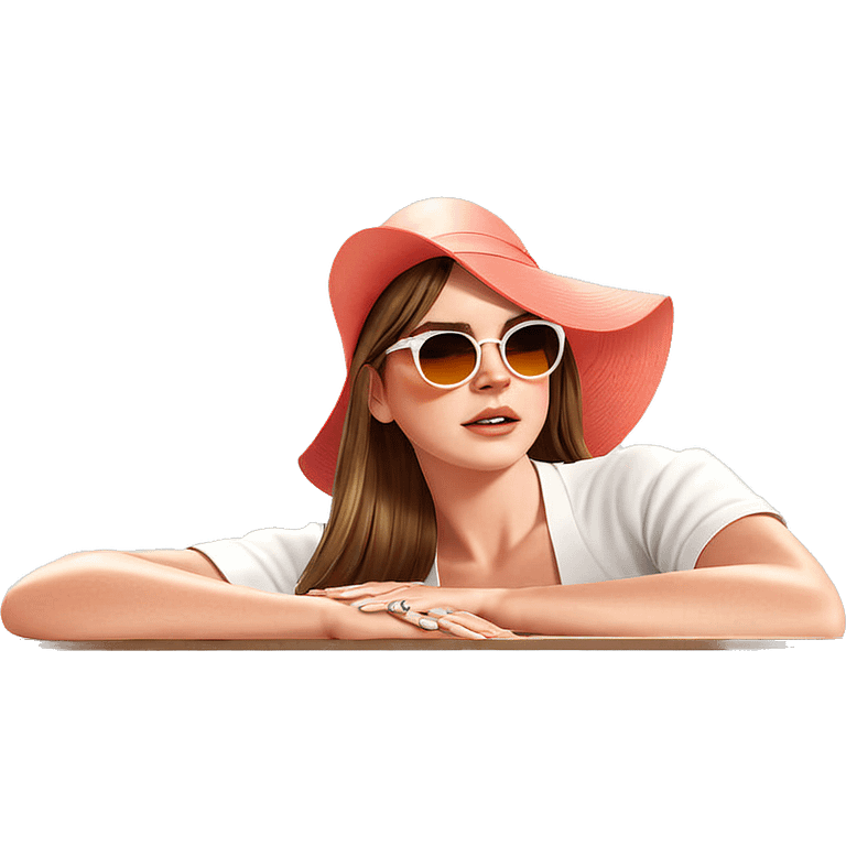 stylish girl in sunny vibes emoji