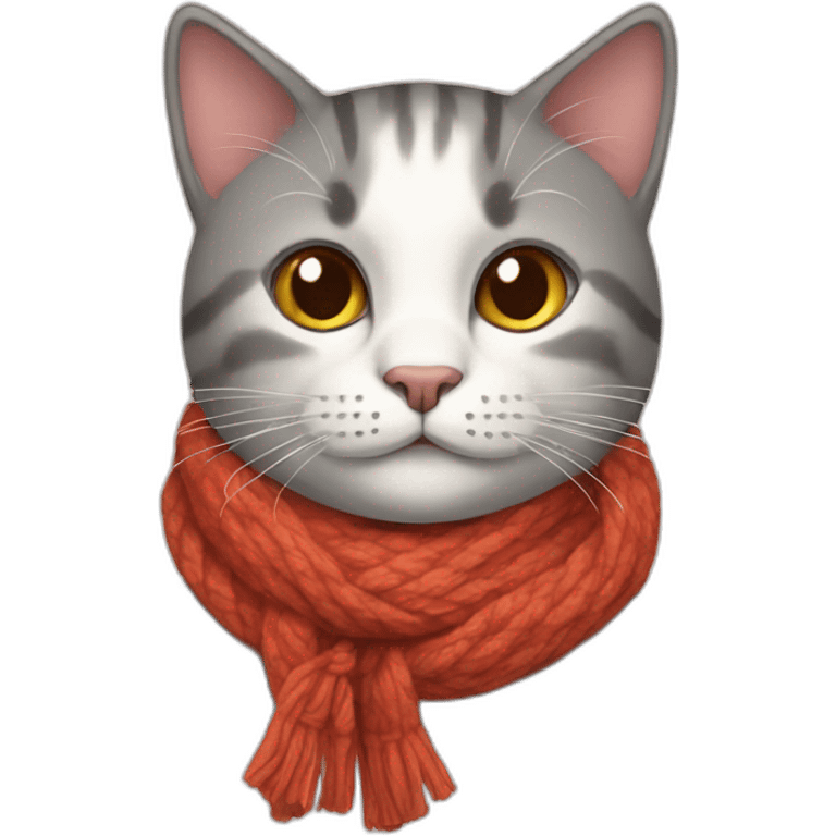 Cat with scarf emoji