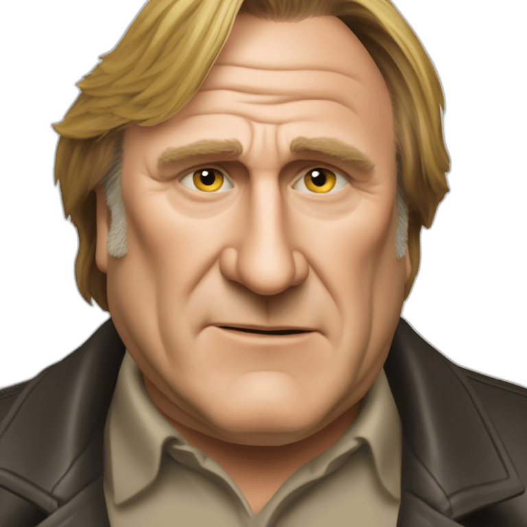 Gérard Depardieu en scoot emoji