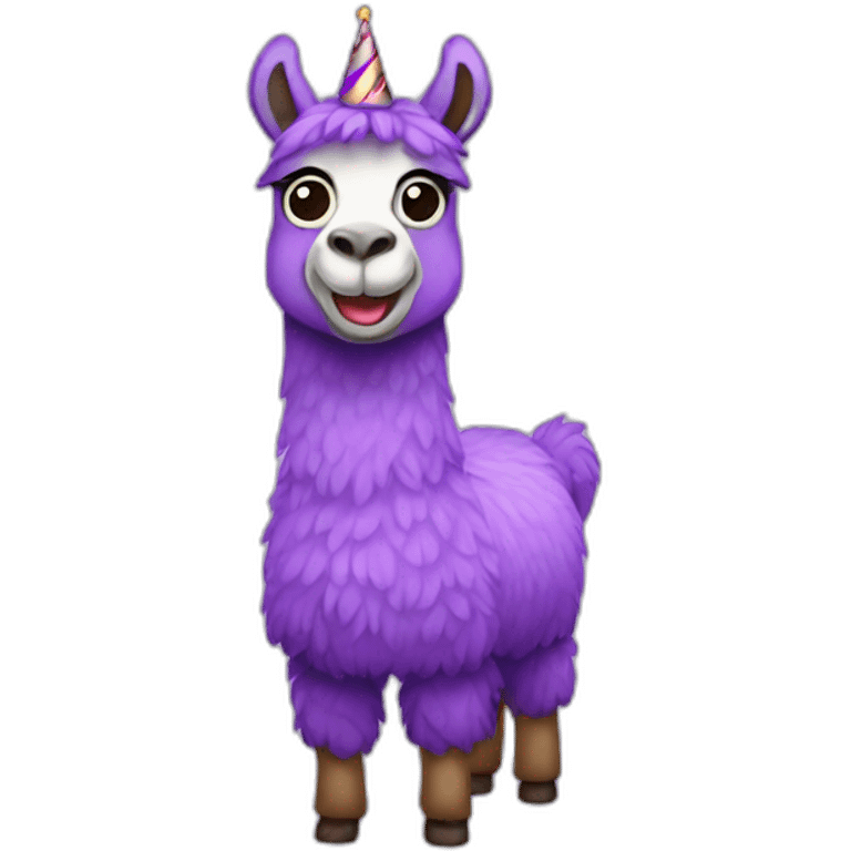 a purple llama have happy birthday  emoji