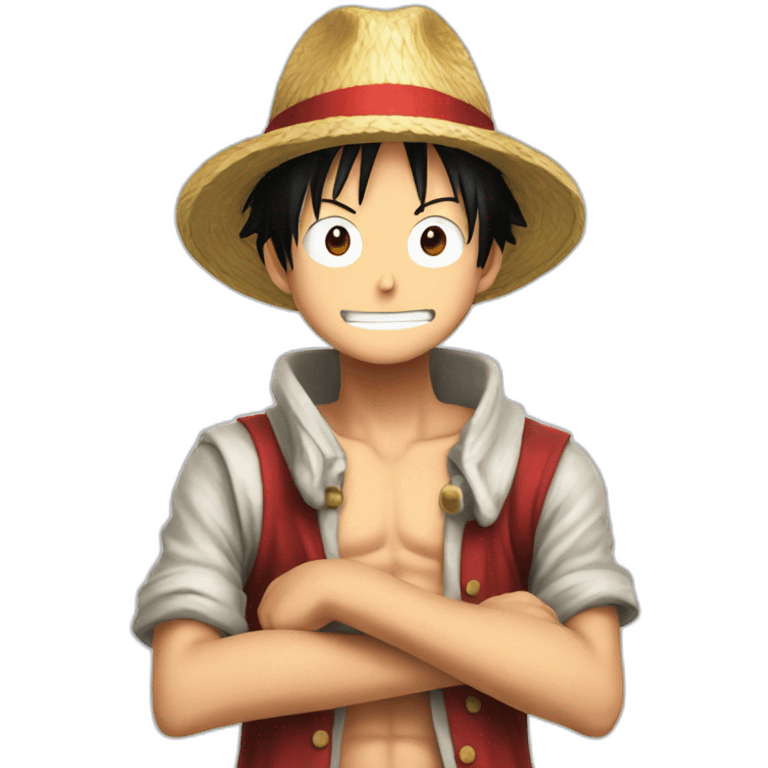 Luffy with hat emoji