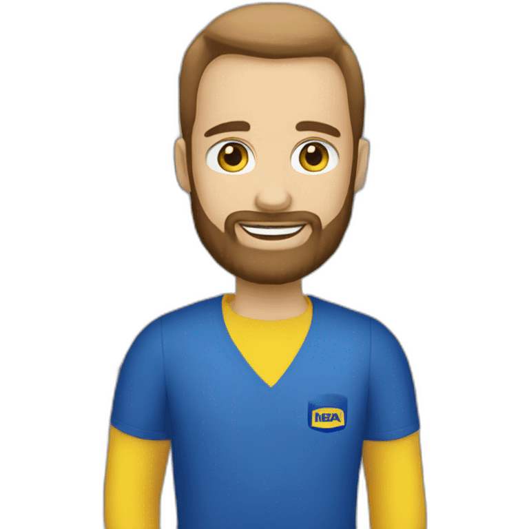 Ikea manager blue eyes beard with laptop IKEA  emoji