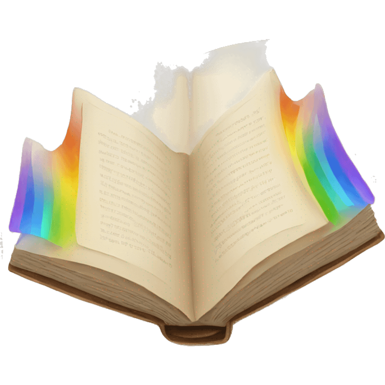 Open book with rainbow emoji