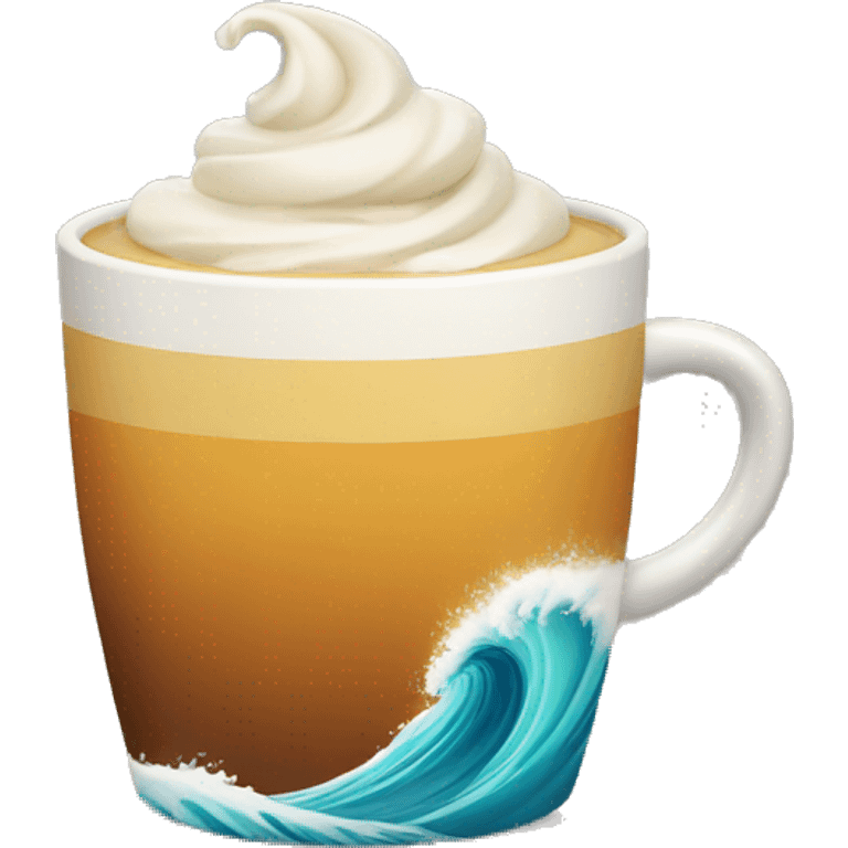 Du café qui surf emoji