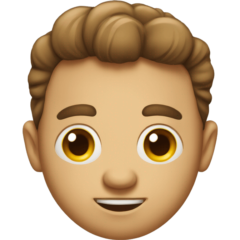 A big-headed with a big head and a small face emoji