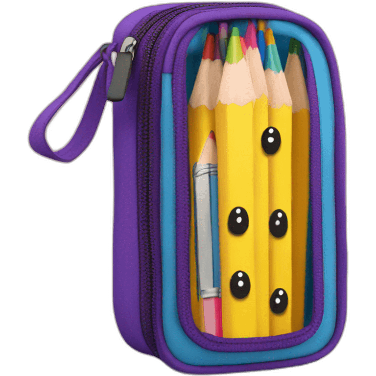 pencil case with zipper emoji