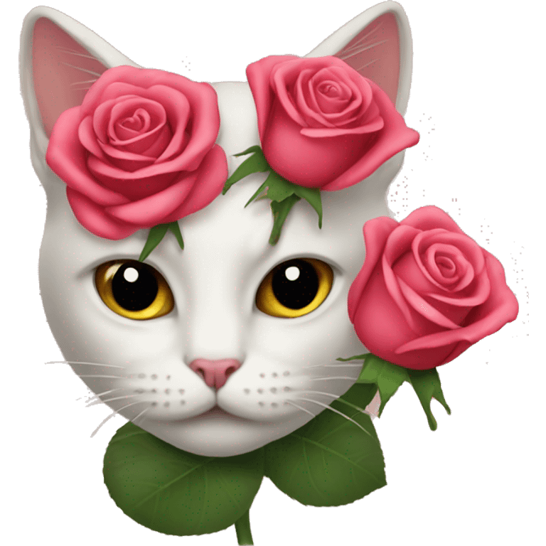 rose in a cat emoji