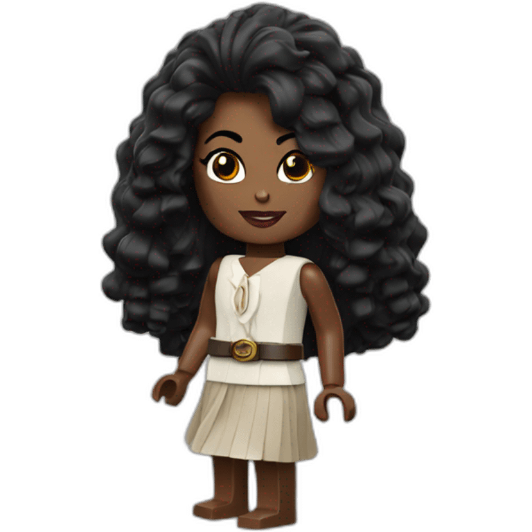 Lego black woman fro emoji