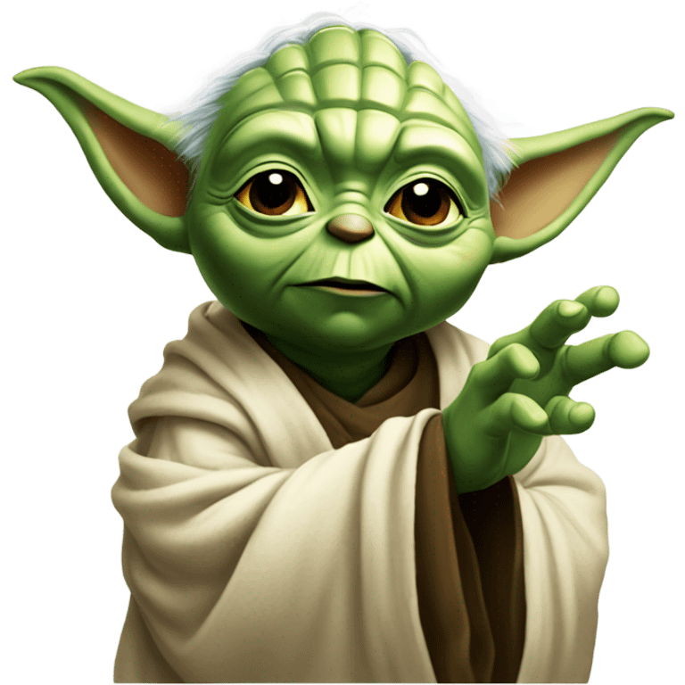 Yoda sending a kiss emoji