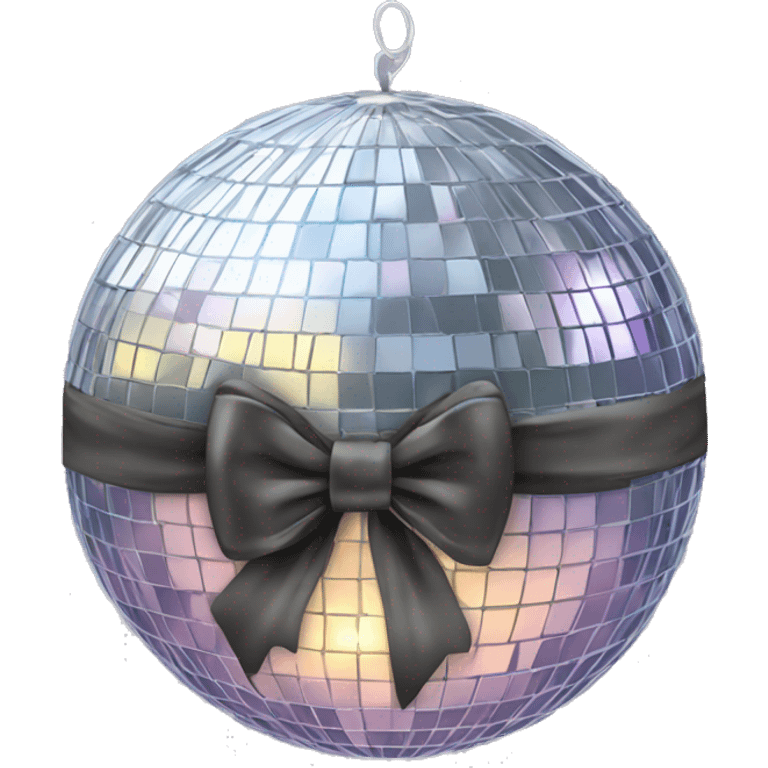 disco ball with bow emoji