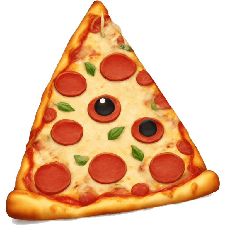 a pizza with a triangular hole in the center emoji