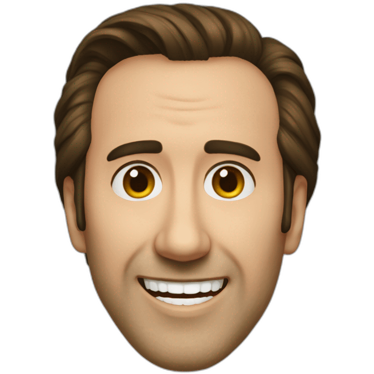 Nicolas cage smiling emoji