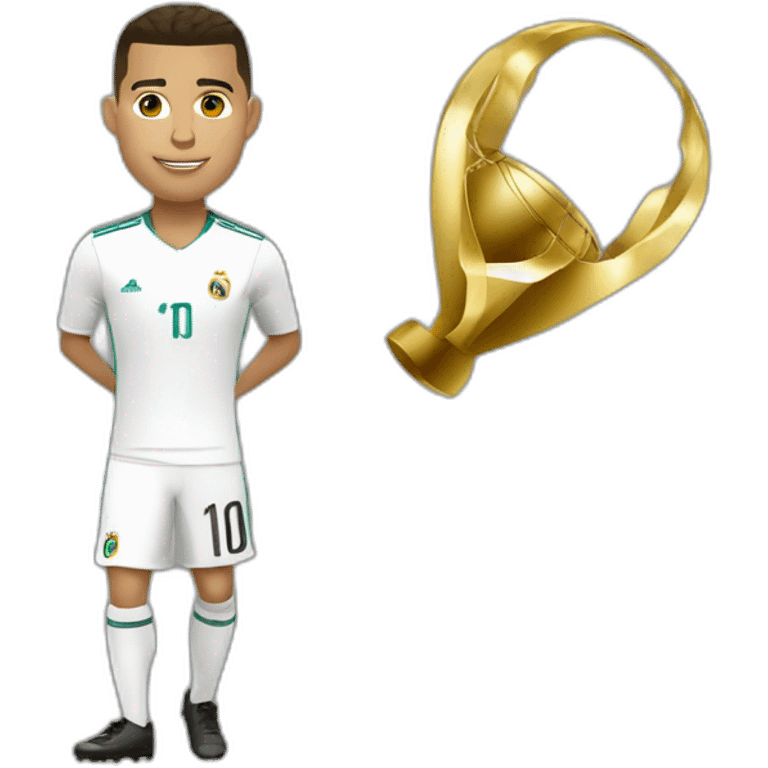 Ronaldo avec un ballon d'or emoji