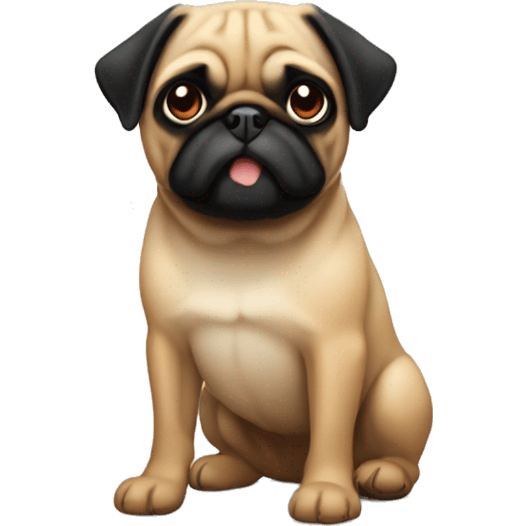 Black and Tan pug emoji