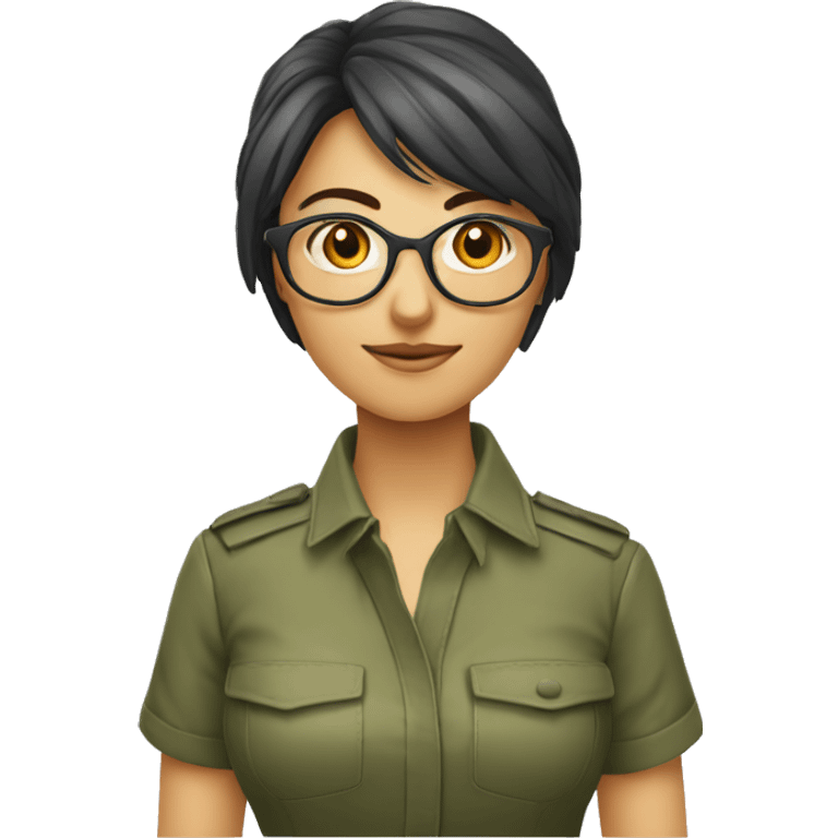 garota feia com oculos de aviação emoji