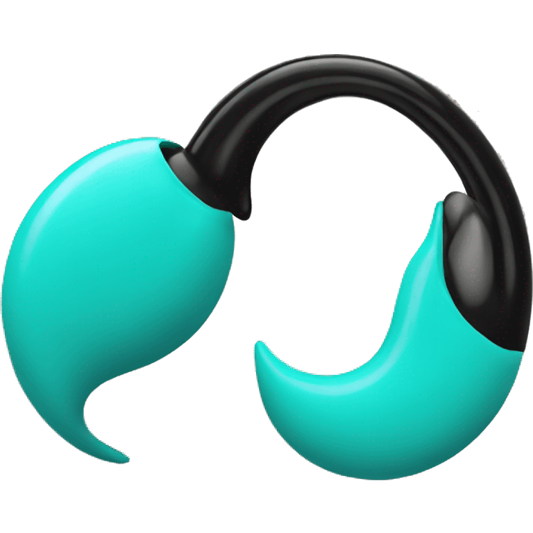 Turquoise and black emoji showing a form being filled emoji