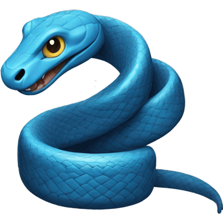 Blue snake emoji