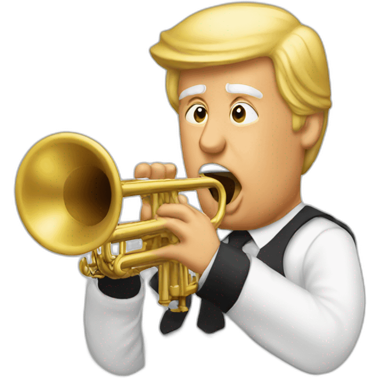 Trump playing trumpet emoji