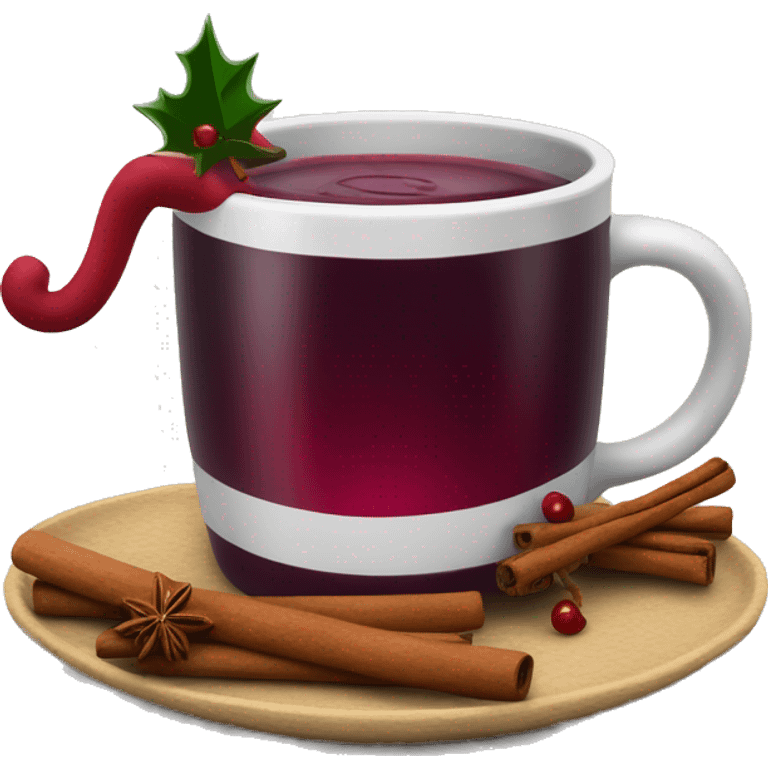 Mulled wine christmas cup emoji