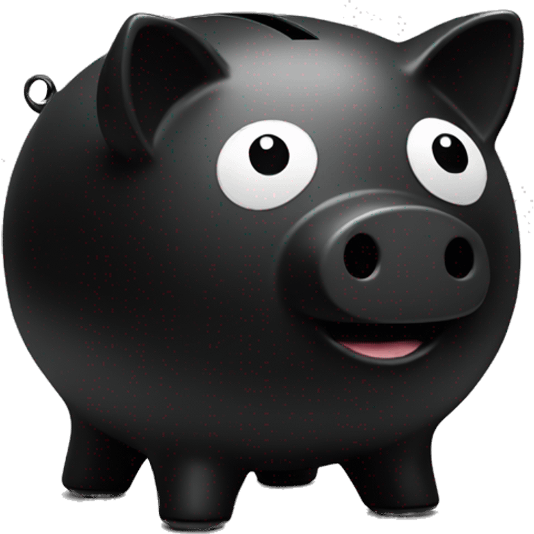 black piggy bank emoji