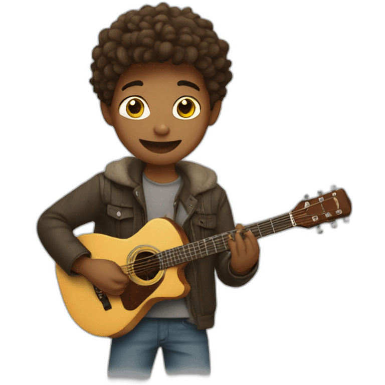 boy with guitar and maffin emoji