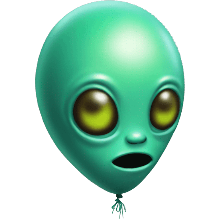 Alien with balloon head emoji