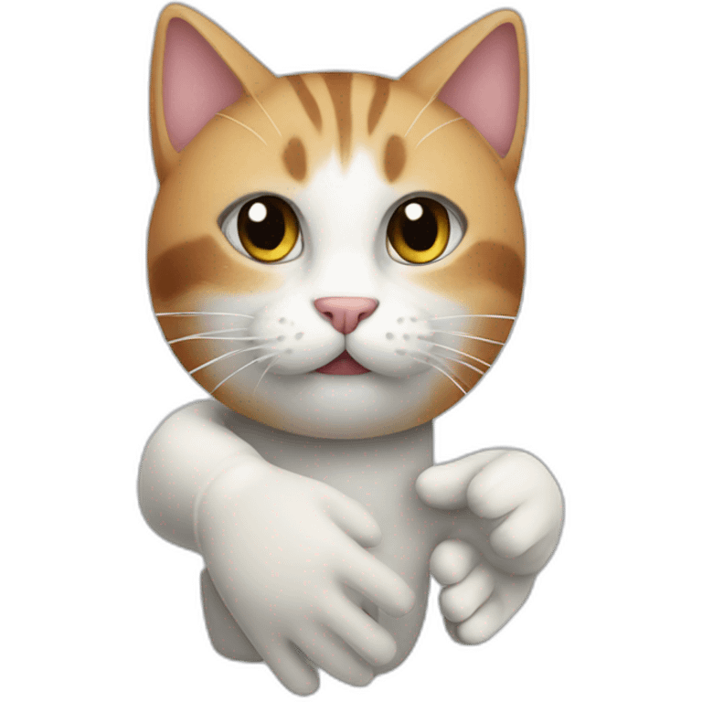 cat with gloves emoji