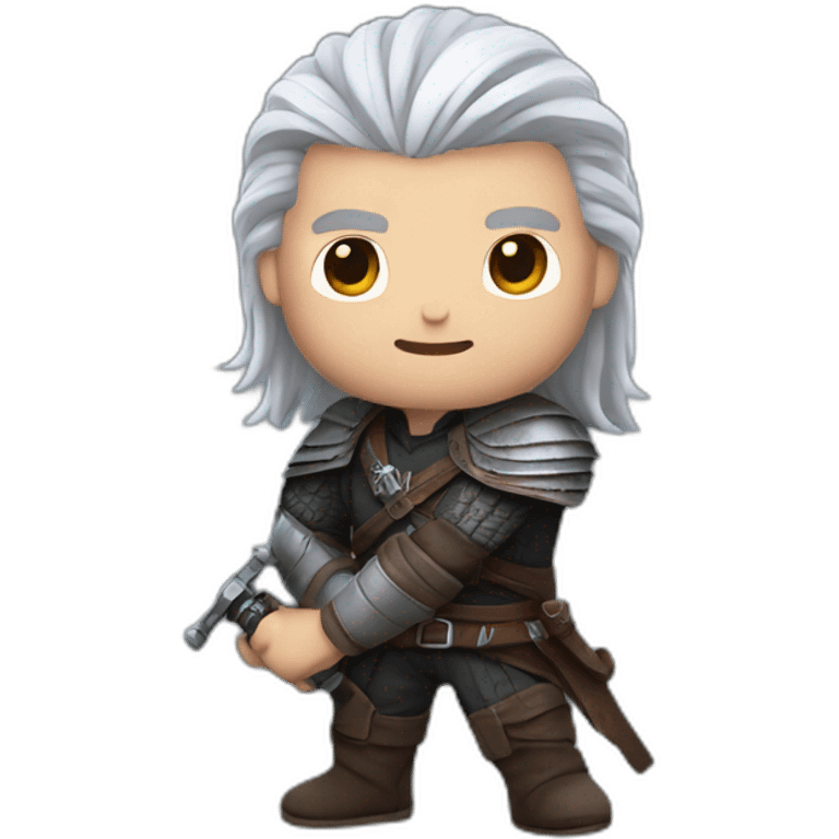 Geralt holding a lightsaber emoji