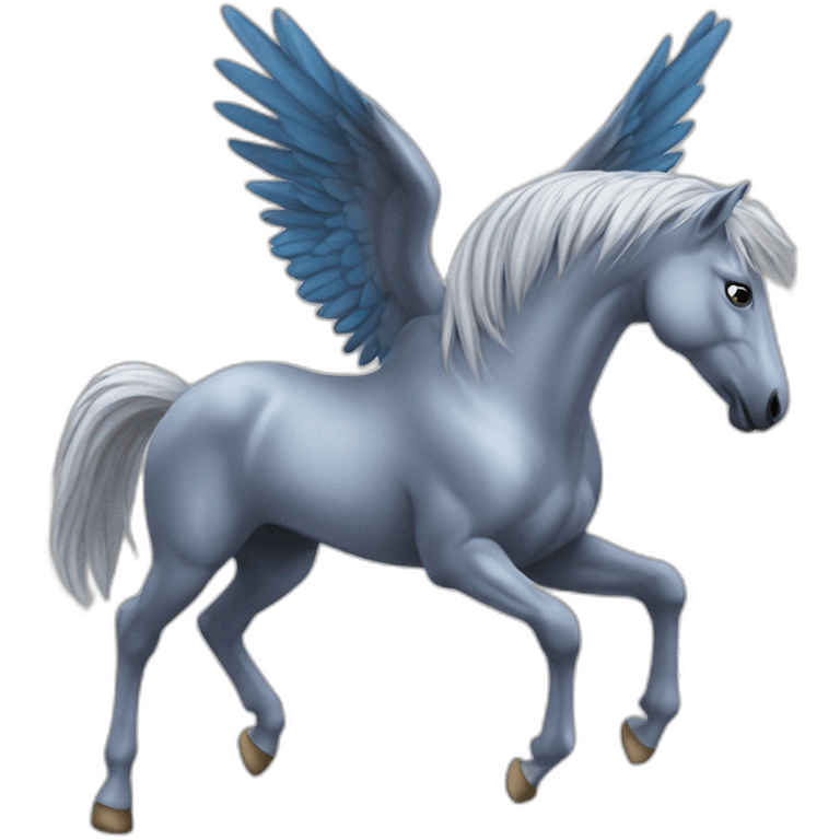 Cheval avec des ailes qui vole  emoji