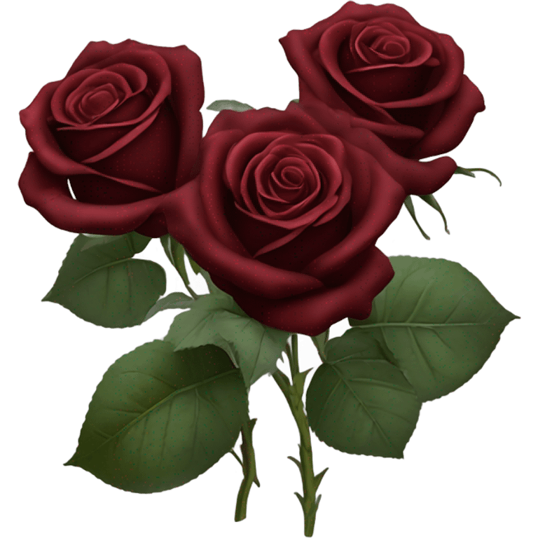 Bouquet of dark red roses emoji