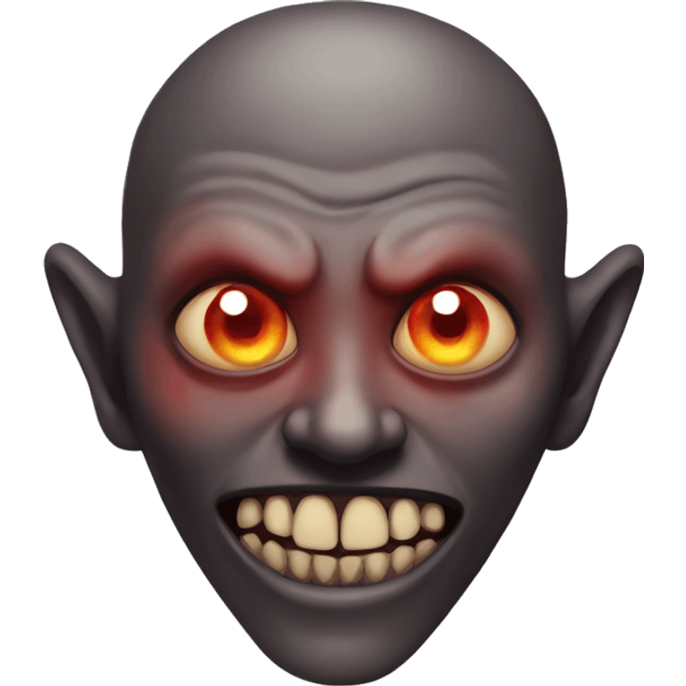 my sleep paralysis demon with several teeth and red eyes that stare into your soul emoji