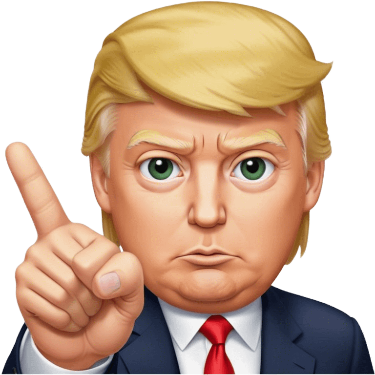 Donald Trump points his finger at the camera
realistic emoji