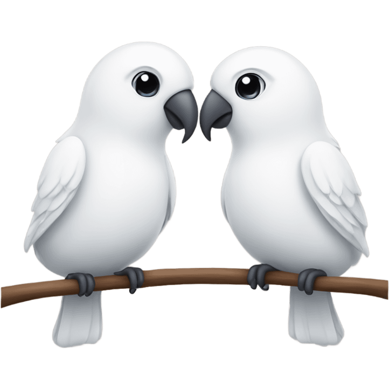 white Love birds emoji