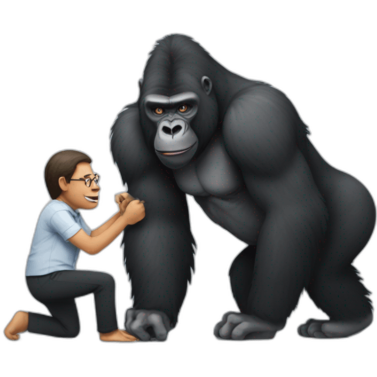 Gorilla getting with Modi emoji