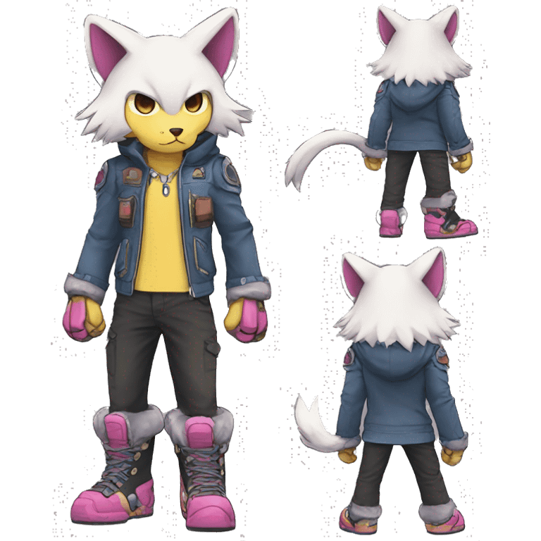 kawaii cool edgy Digimon-Fakemon-animal full body emoji