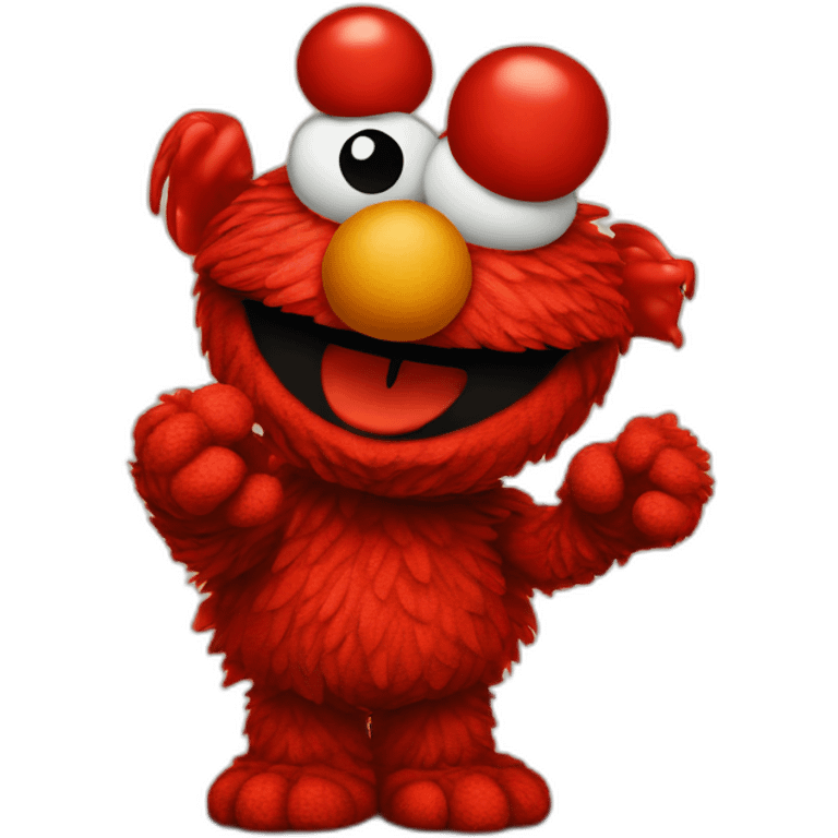 Elmo one finger showing emoji