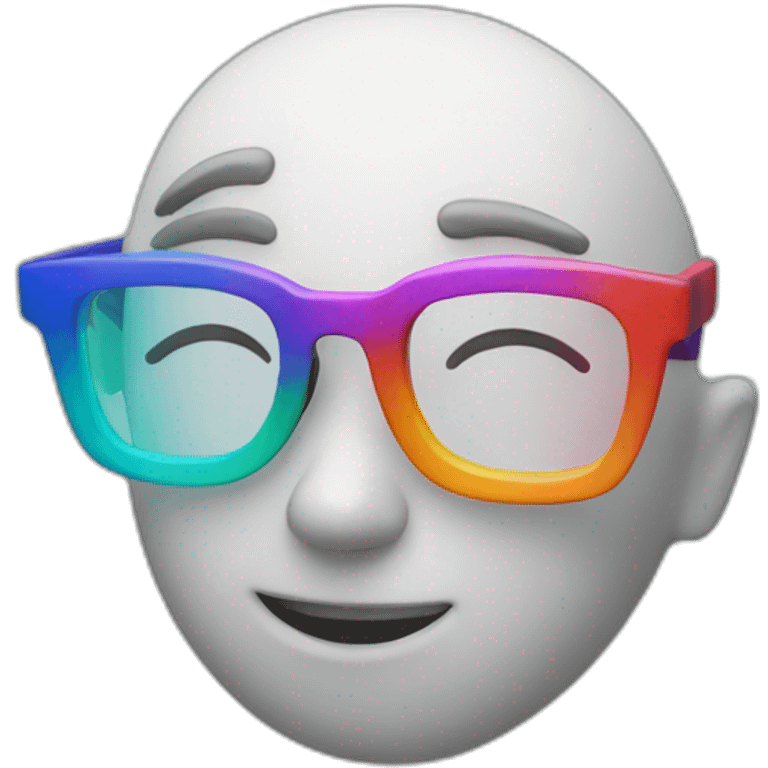 glasses alone 3D colors emoji